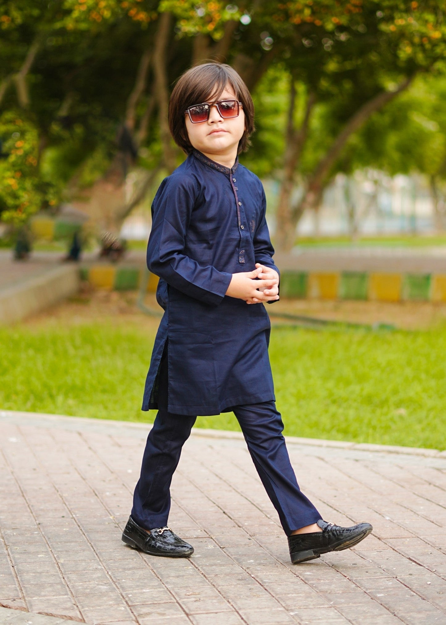 Navy Blue Kurta Trouser-AH 049