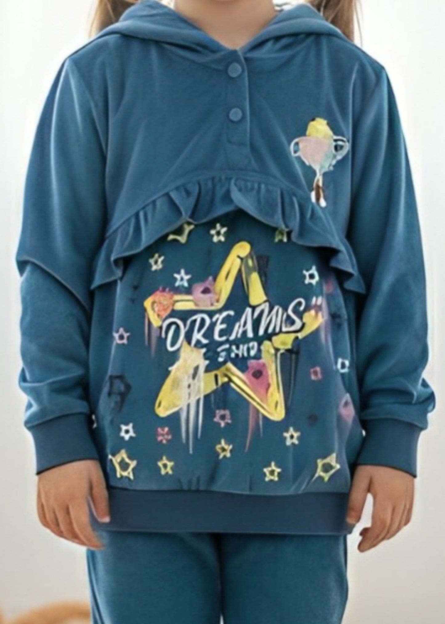 Bondi Blue 2 Pcs Hoodie Suit KH 017