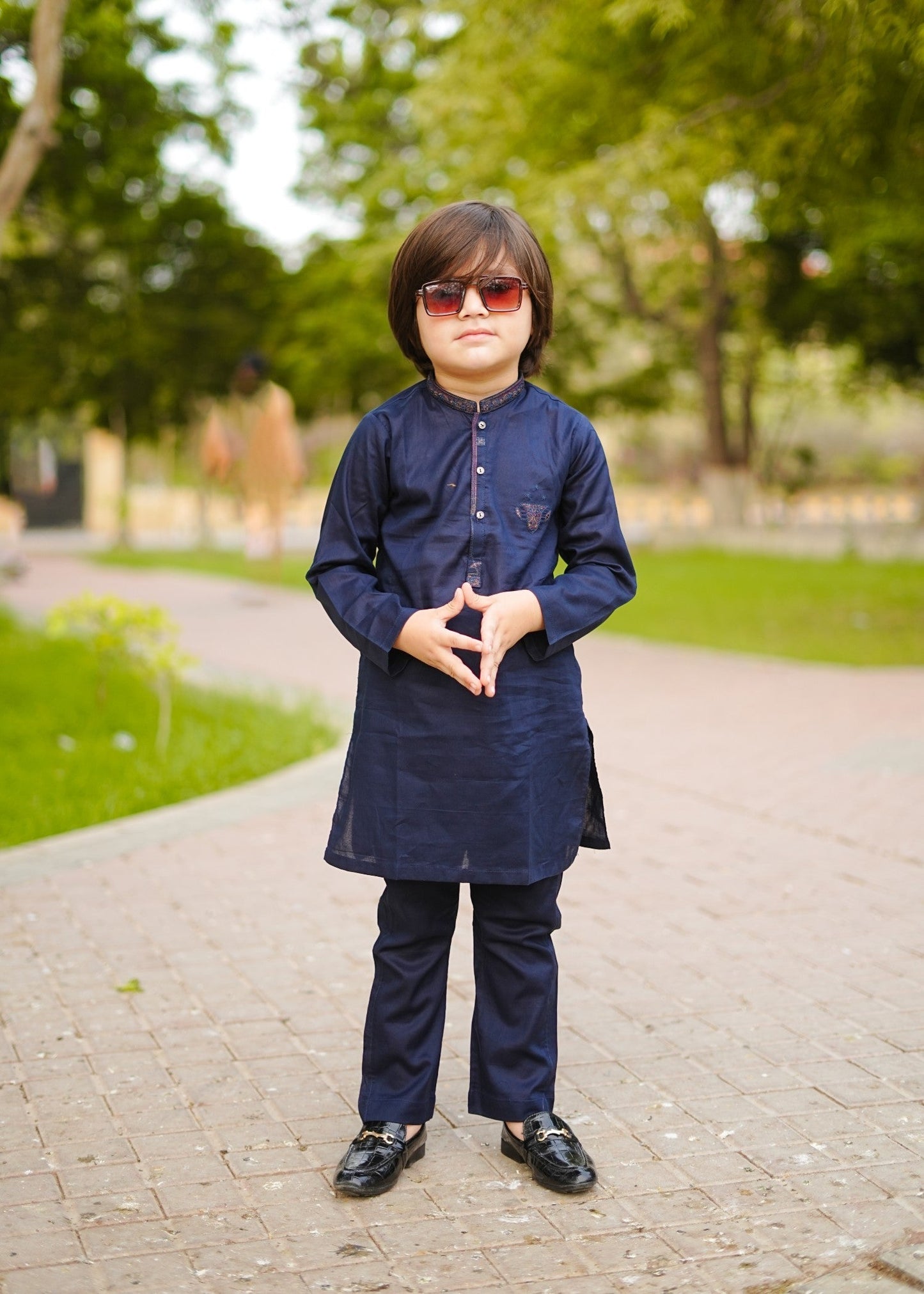 Navy Blue Kurta Trouser-AH 049