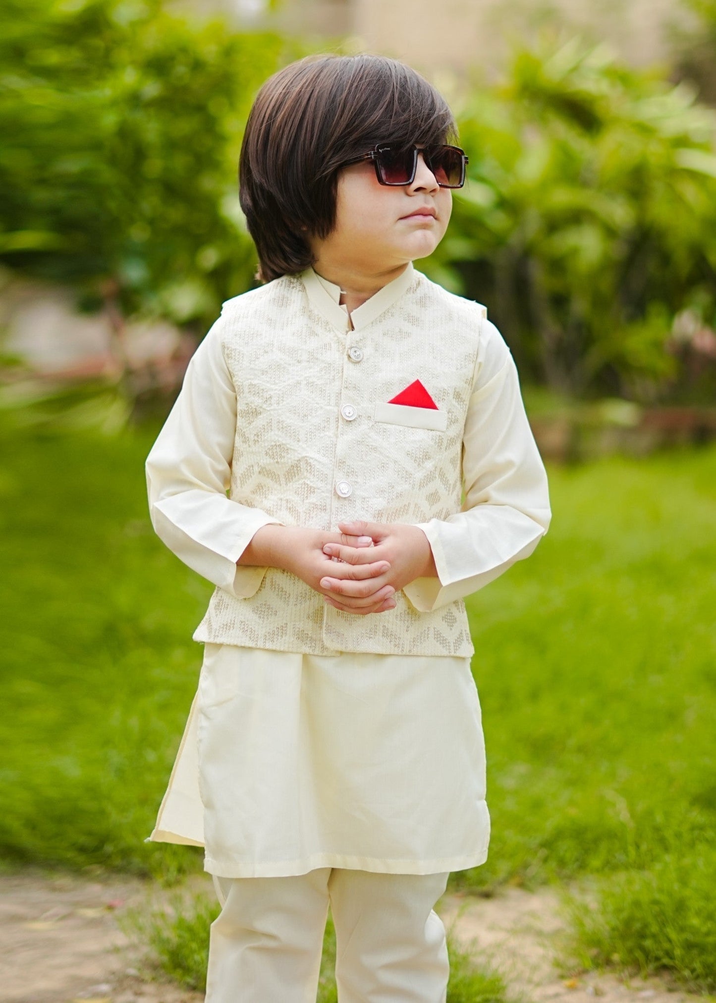 Bavarian Cream Waistcoat Suit-KC 029