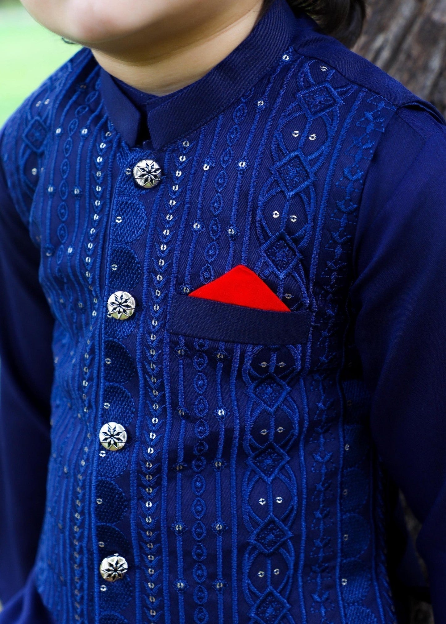 Resolution Blue Waistcoat Suit-KC 030