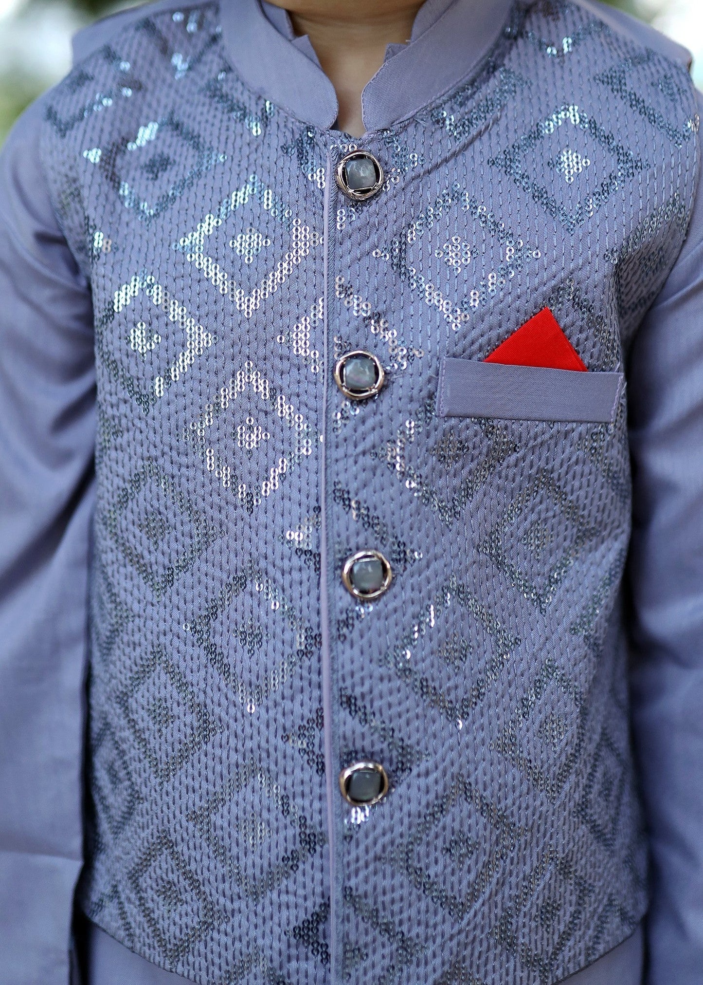 Cloud Blue Waistcoat Suit KC 061
