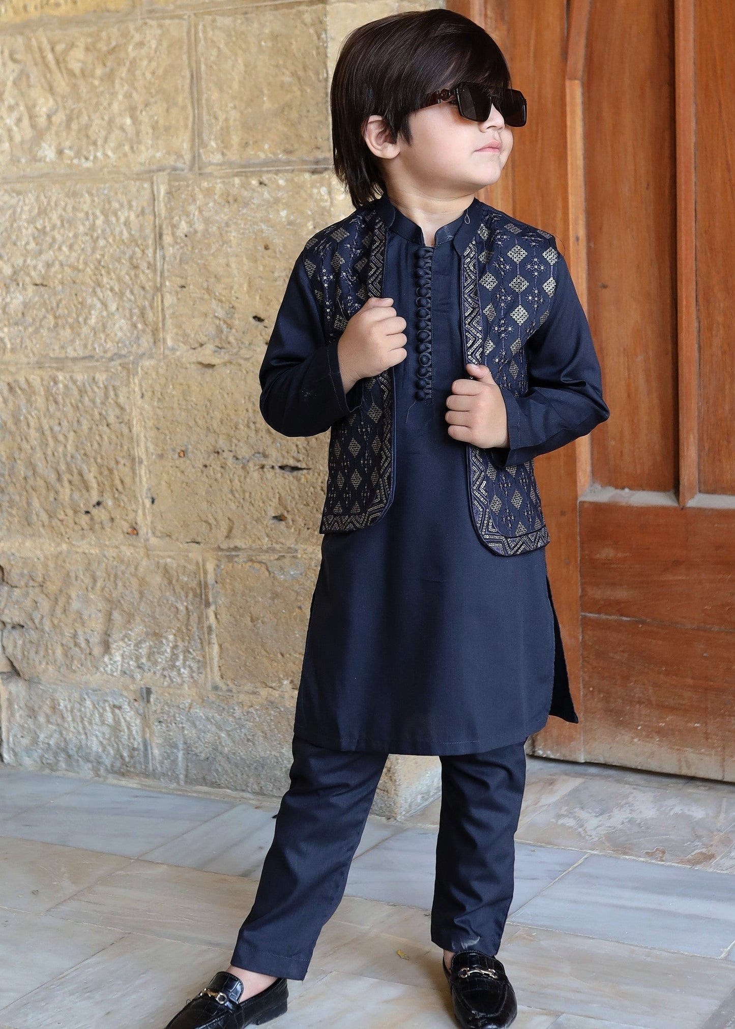 Prussian Blue Waistcoat Suit KC 052
