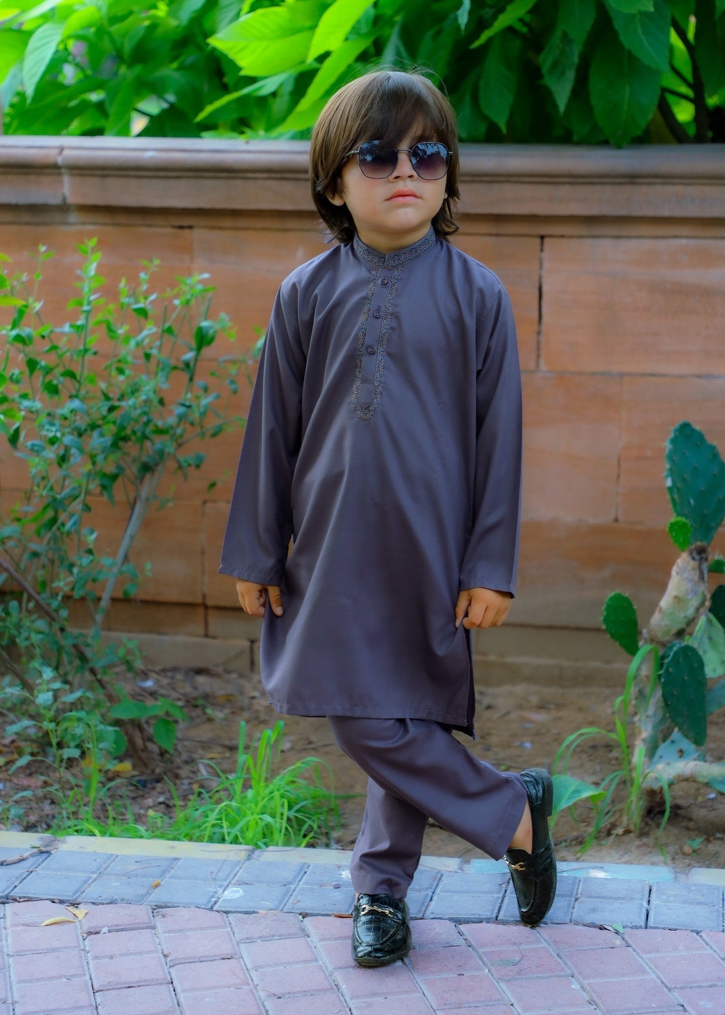 Lavender Grey Kurta Trouser - KE 027