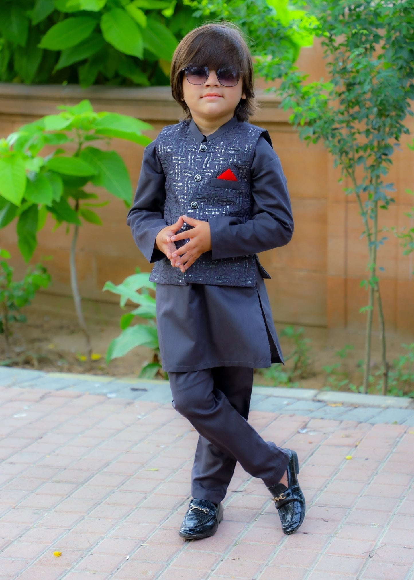 Navy Waistcoat Suit-KC 045