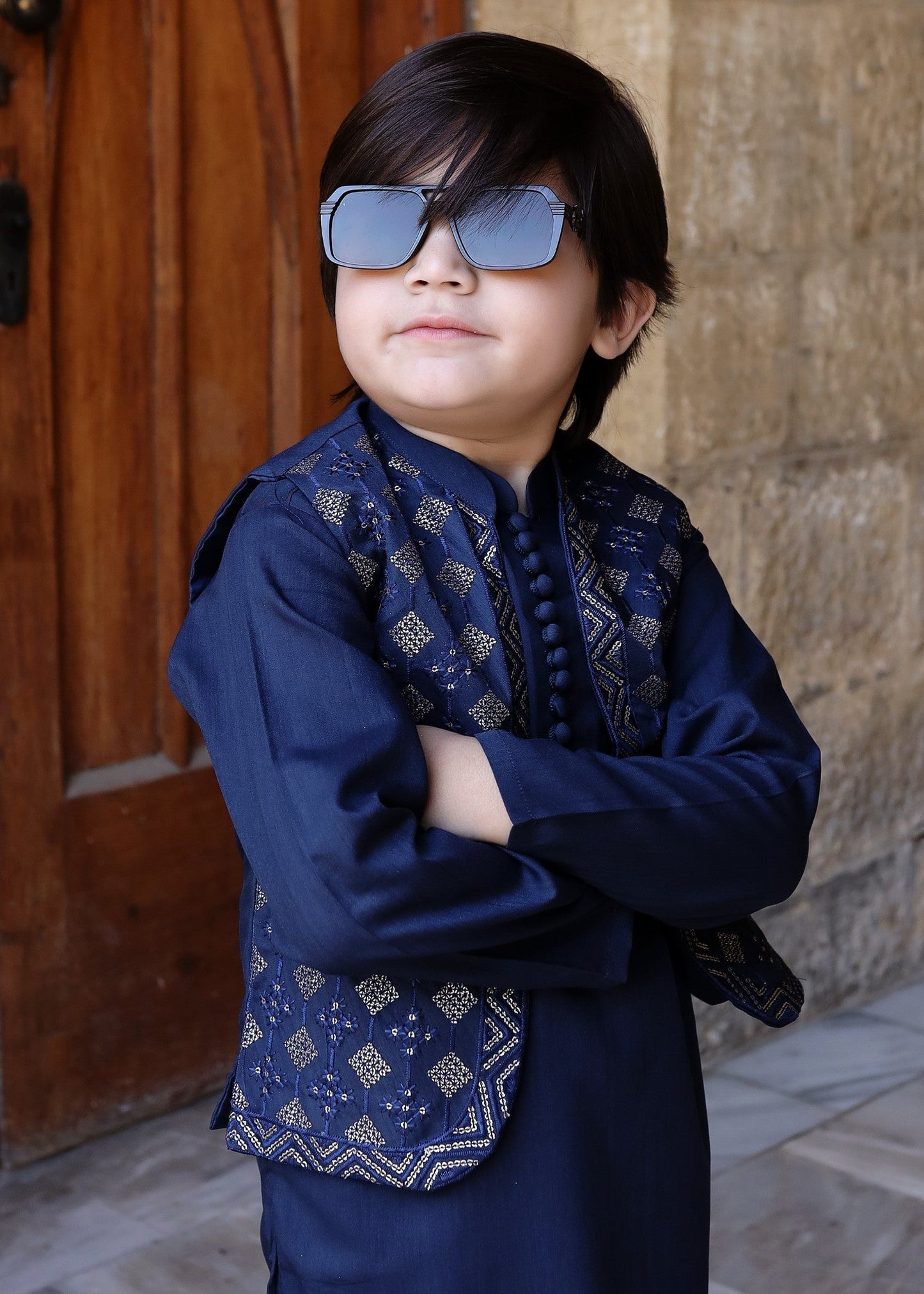 Midnight Blue Waistcoat Suit KC 051
