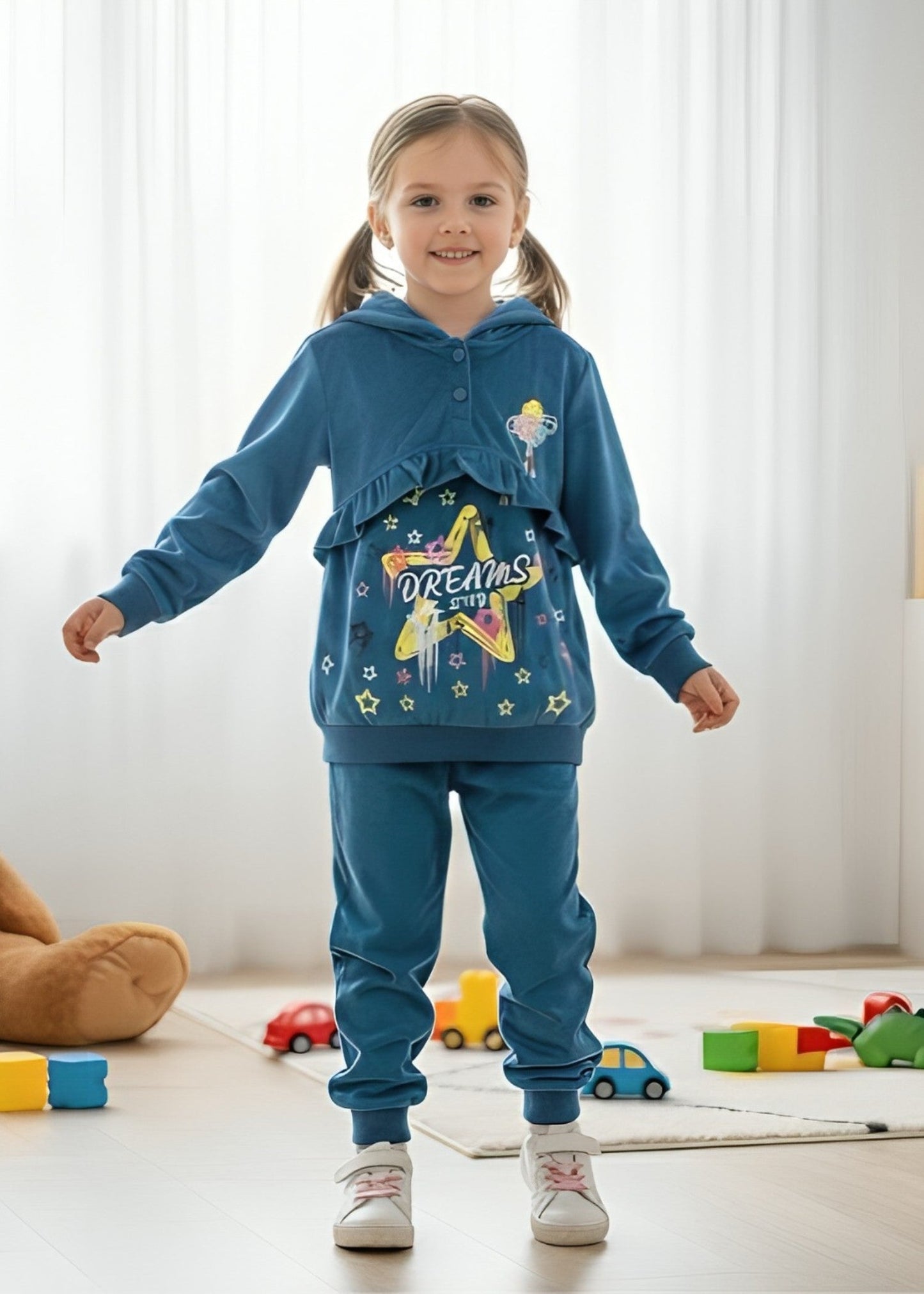 Bondi Blue 2 Pcs Hoodie Suit KH 017