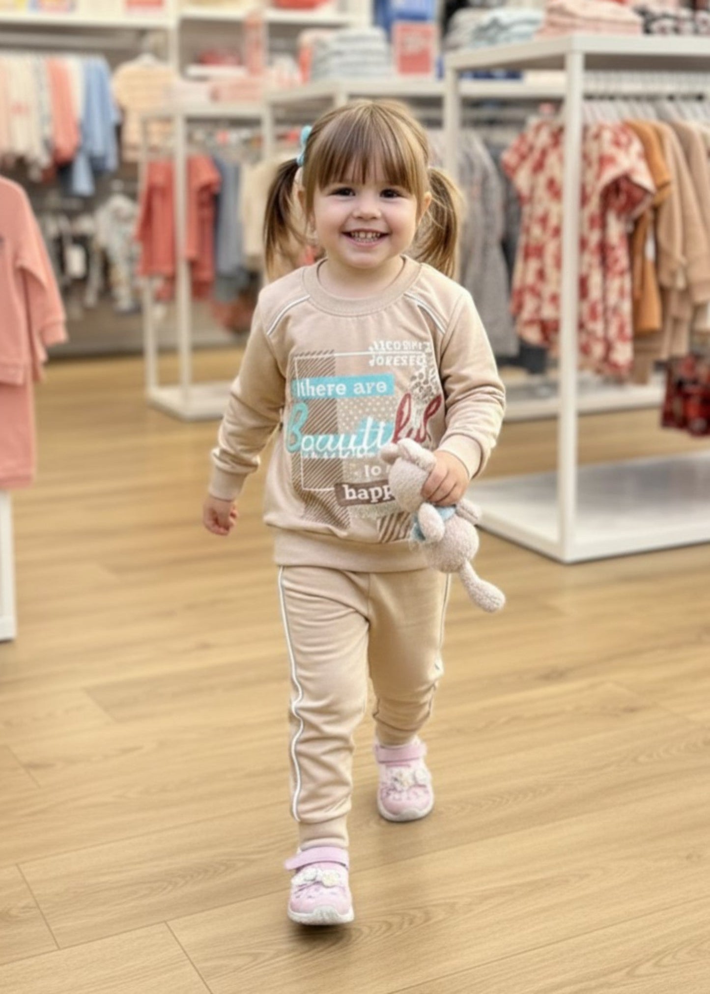 Khaki Brown 2 Pcs Sweatshirt Set KH 030