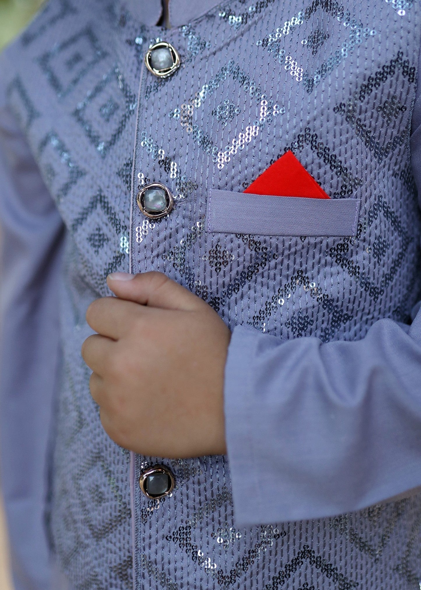 Cloud Blue Waistcoat Suit KC 061