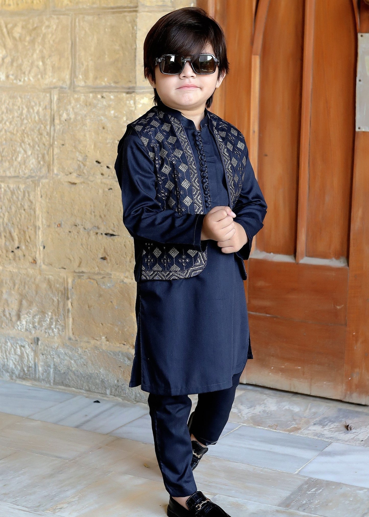 Prussian Blue Waistcoat Suit KC 052
