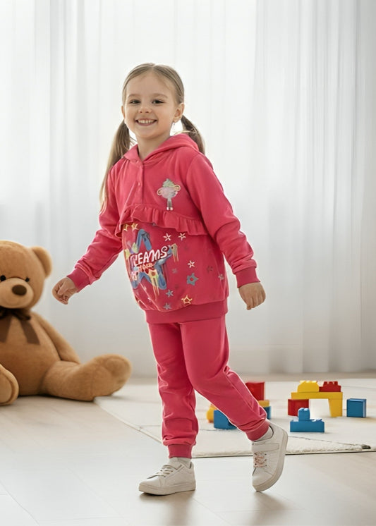 Taffy Pink 2 Pcs Hoodie Suit KH 016