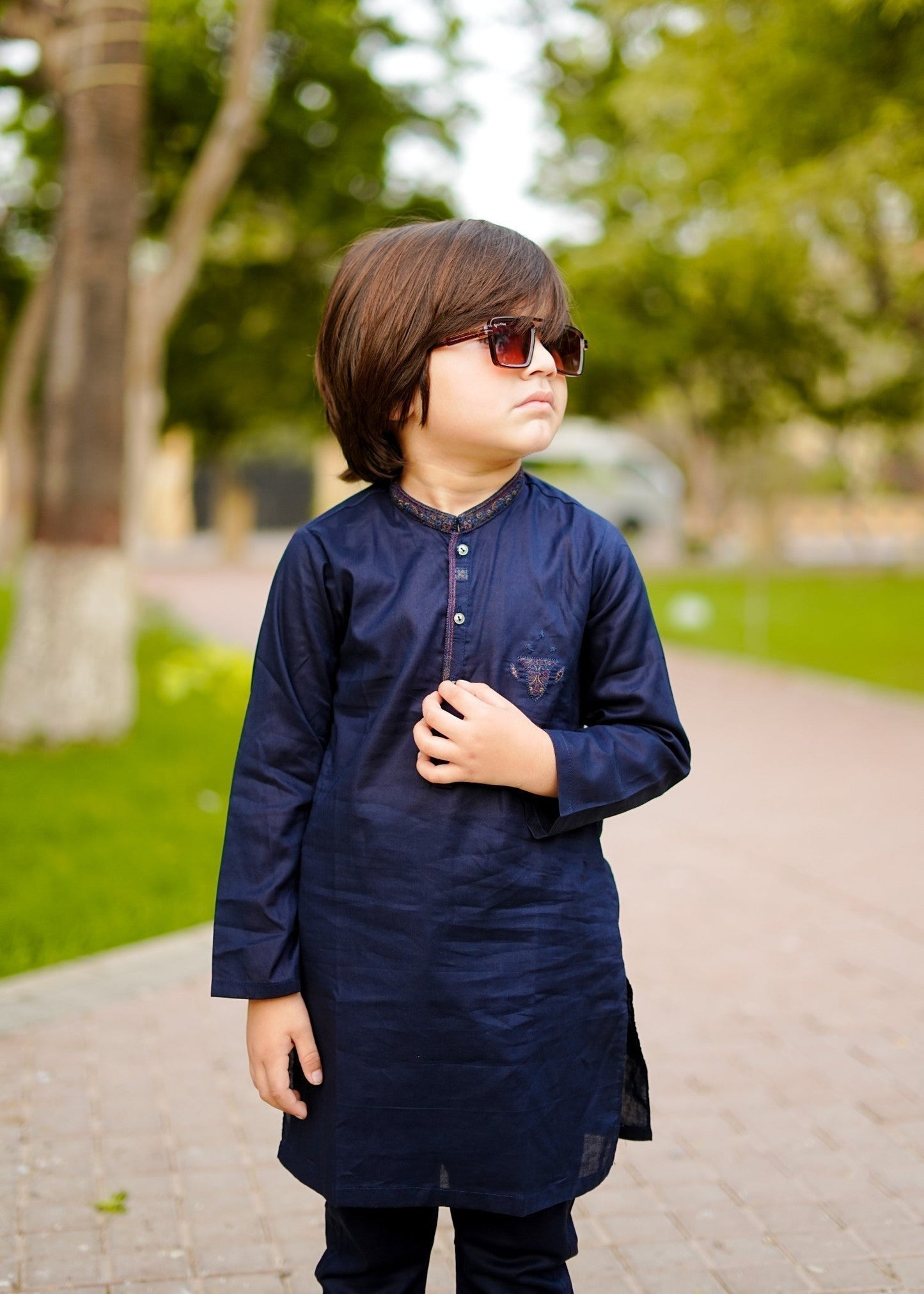 Navy Blue Kurta Trouser-AH 049