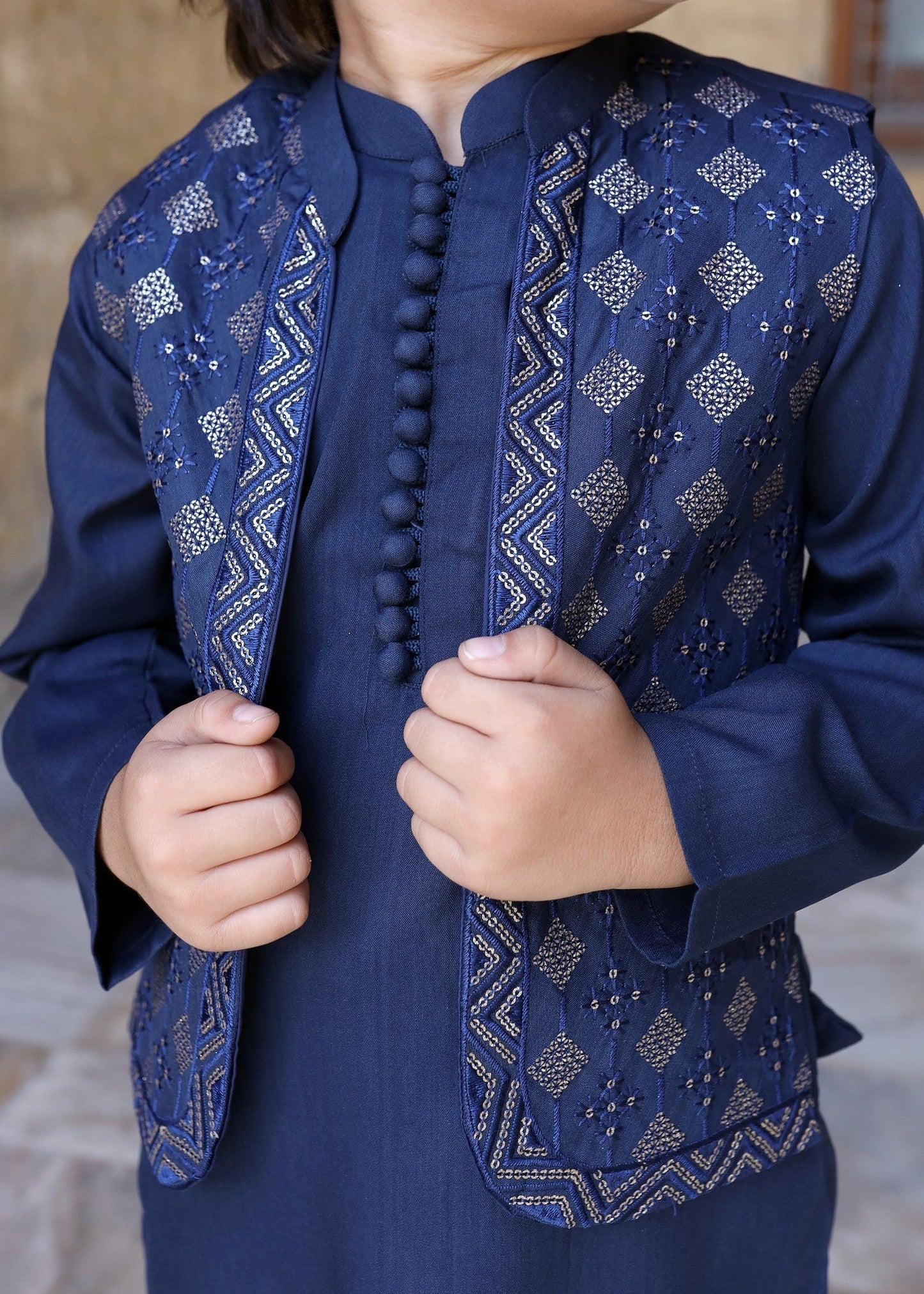 Midnight Blue Waistcoat Suit KC 051