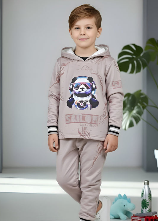 Light Pink 2 Pcs Hoodie Set KH 007