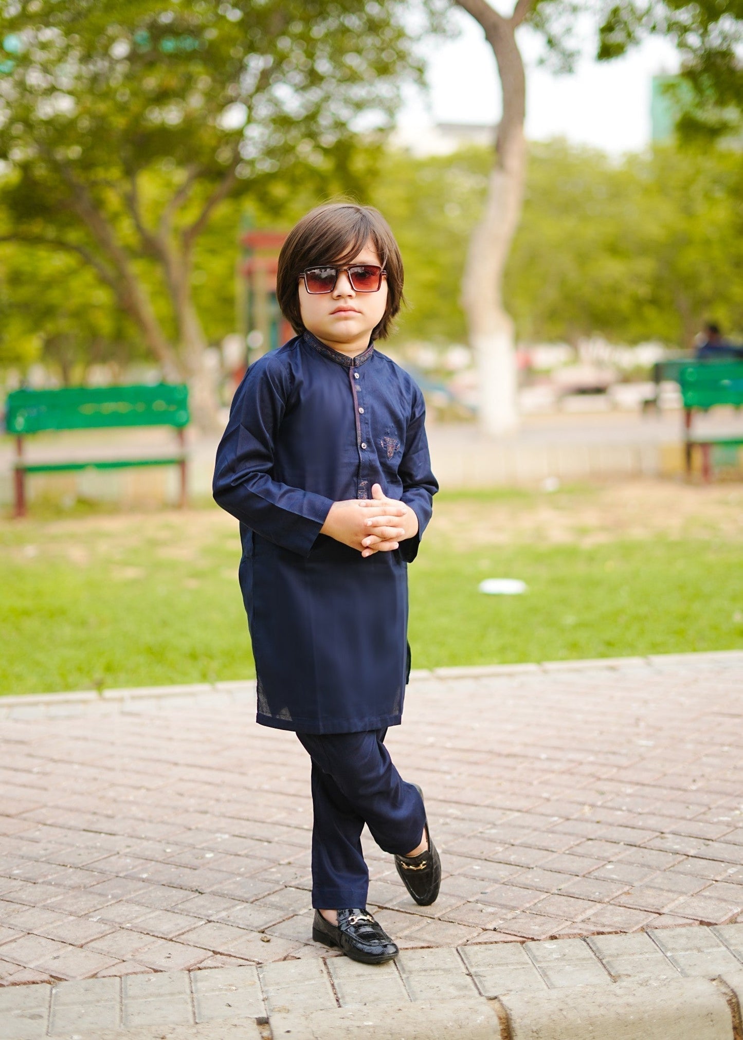 Navy Blue Kurta Trouser-AH 049