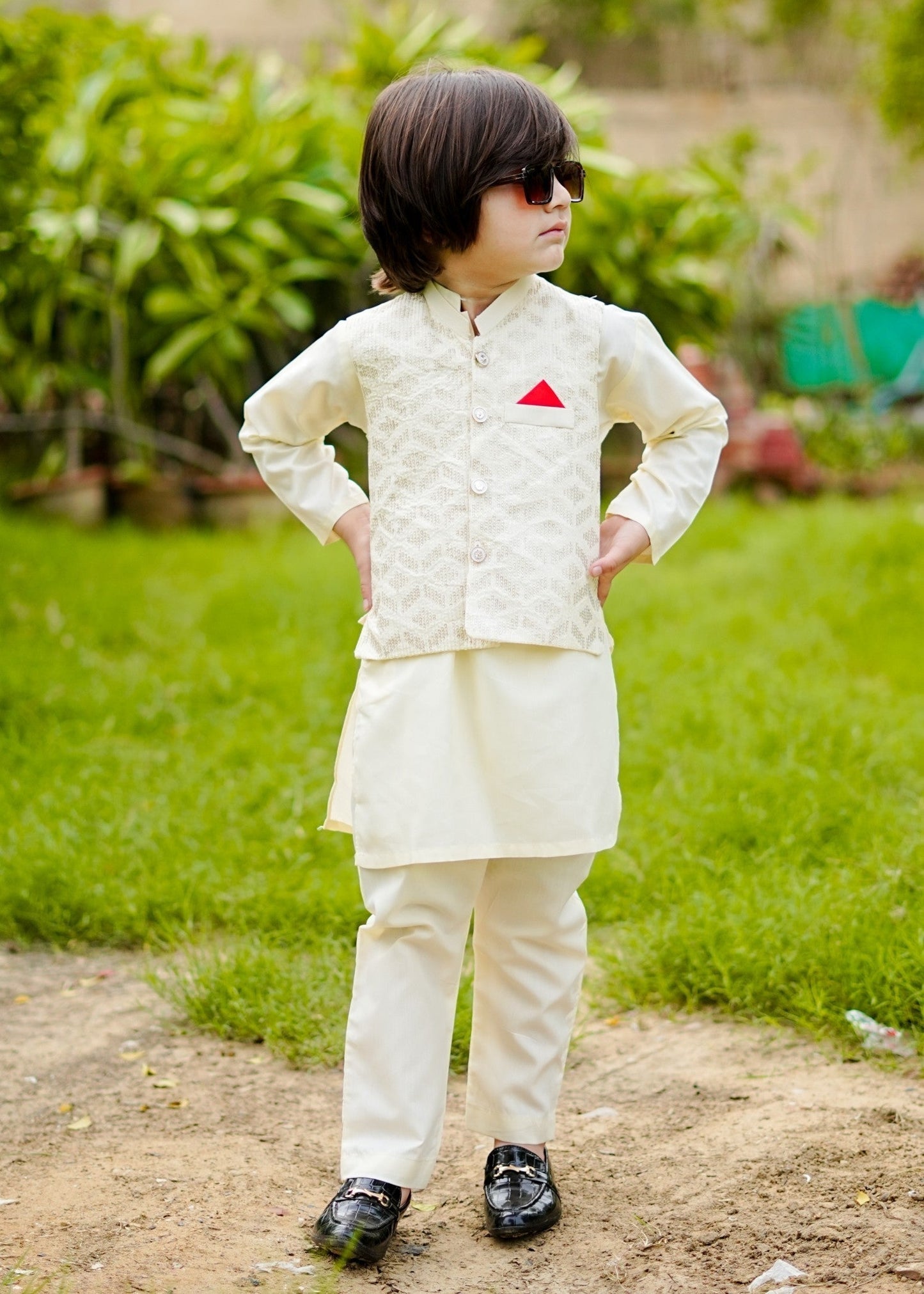 Bavarian Cream Waistcoat Suit-KC 029