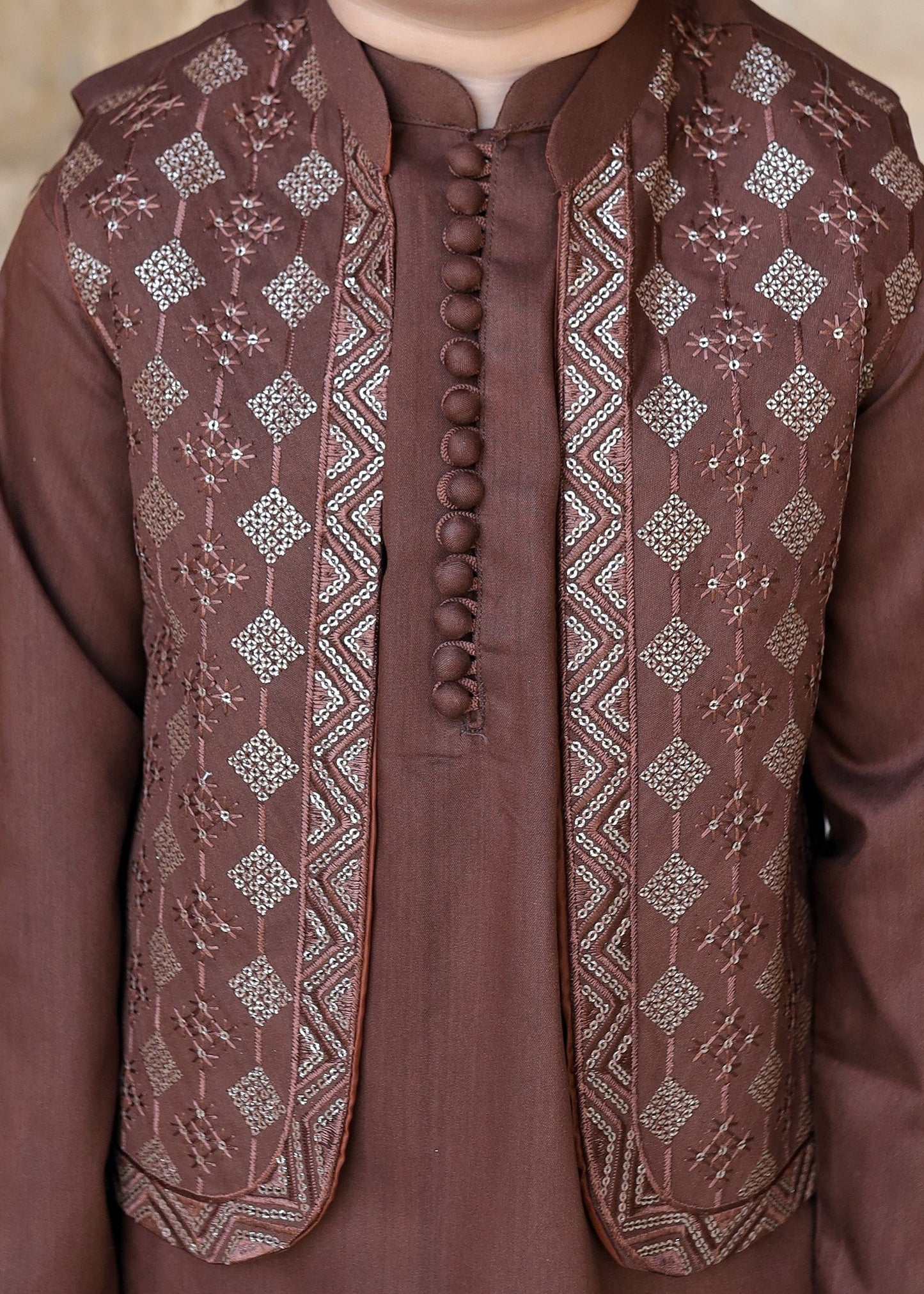 Chocolate brown Waistcoat Suit KC 053