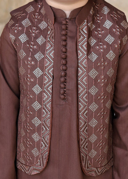 Chocolate brown Waistcoat Suit KC 053