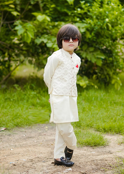 Bavarian Cream Waistcoat Suit-KC 029