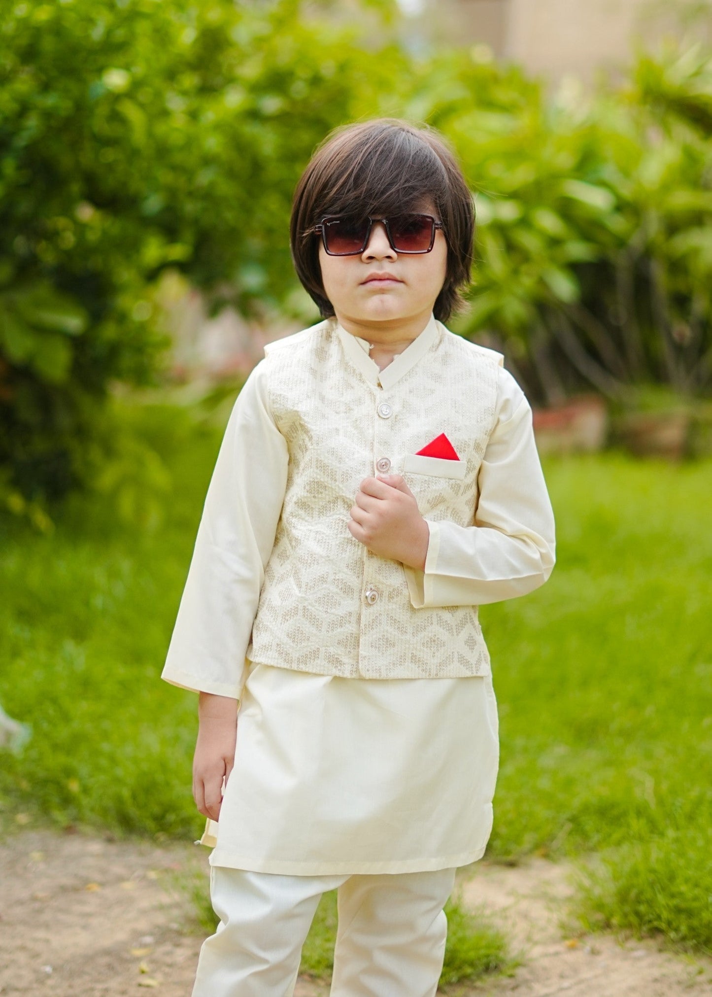 Bavarian Cream Waistcoat Suit-KC 029