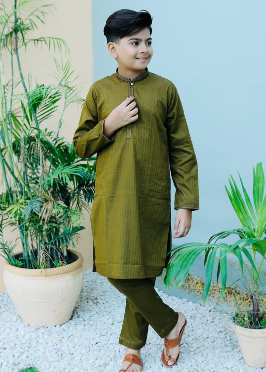 Avacado Green Kurta Trouser AH 048