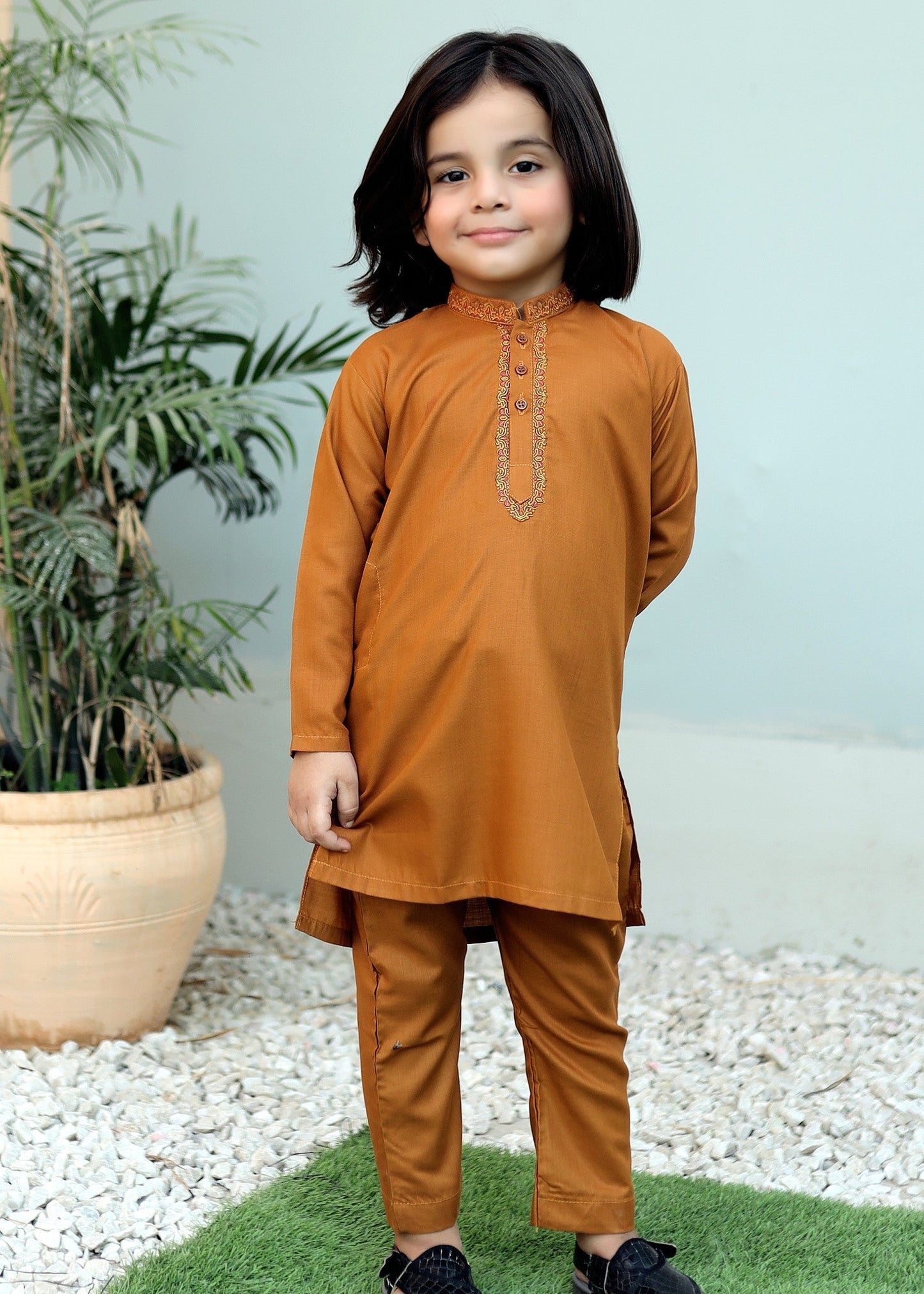 Toast Orange Kurta Trouser KE 028