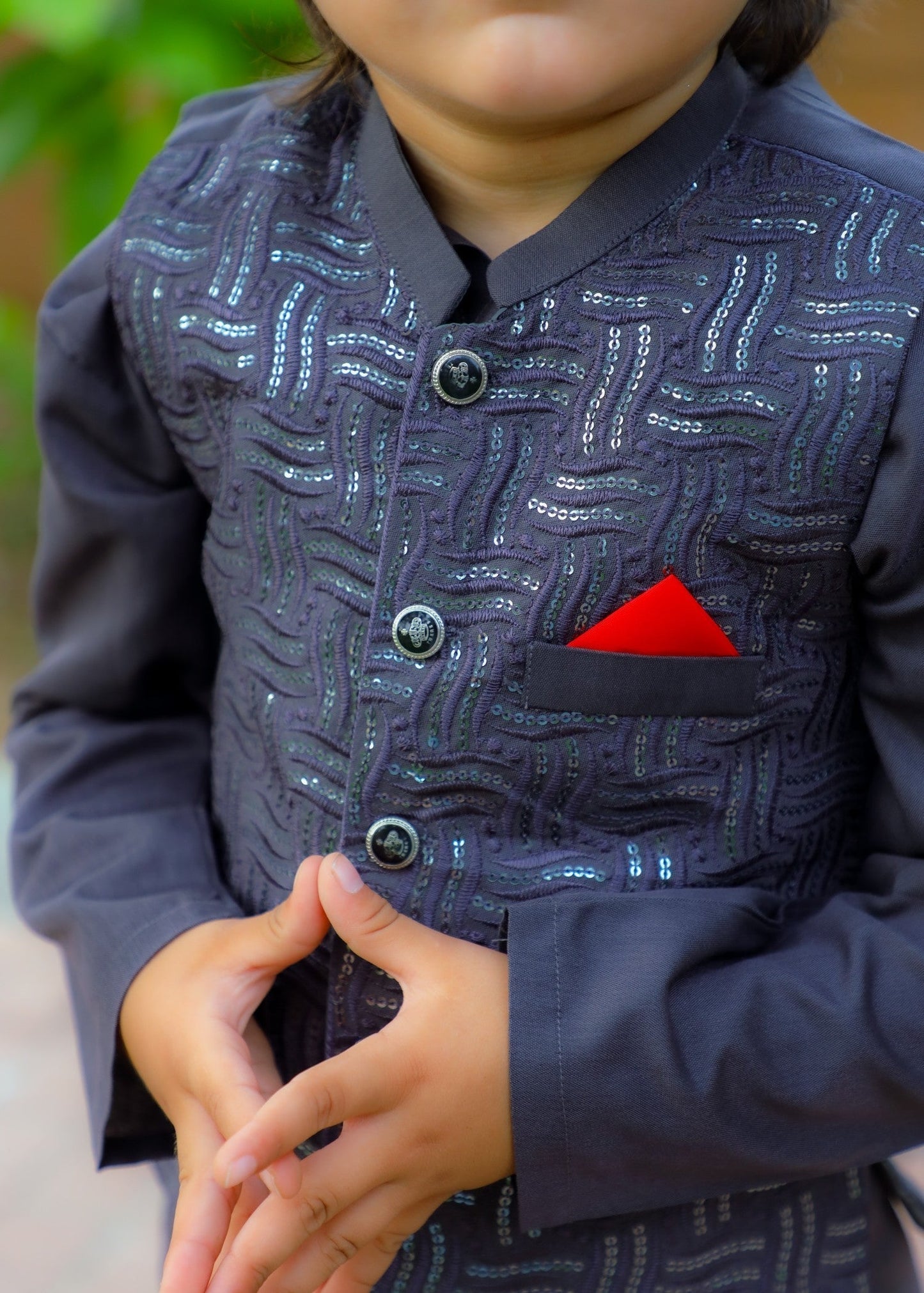 Navy Waistcoat Suit-KC 045