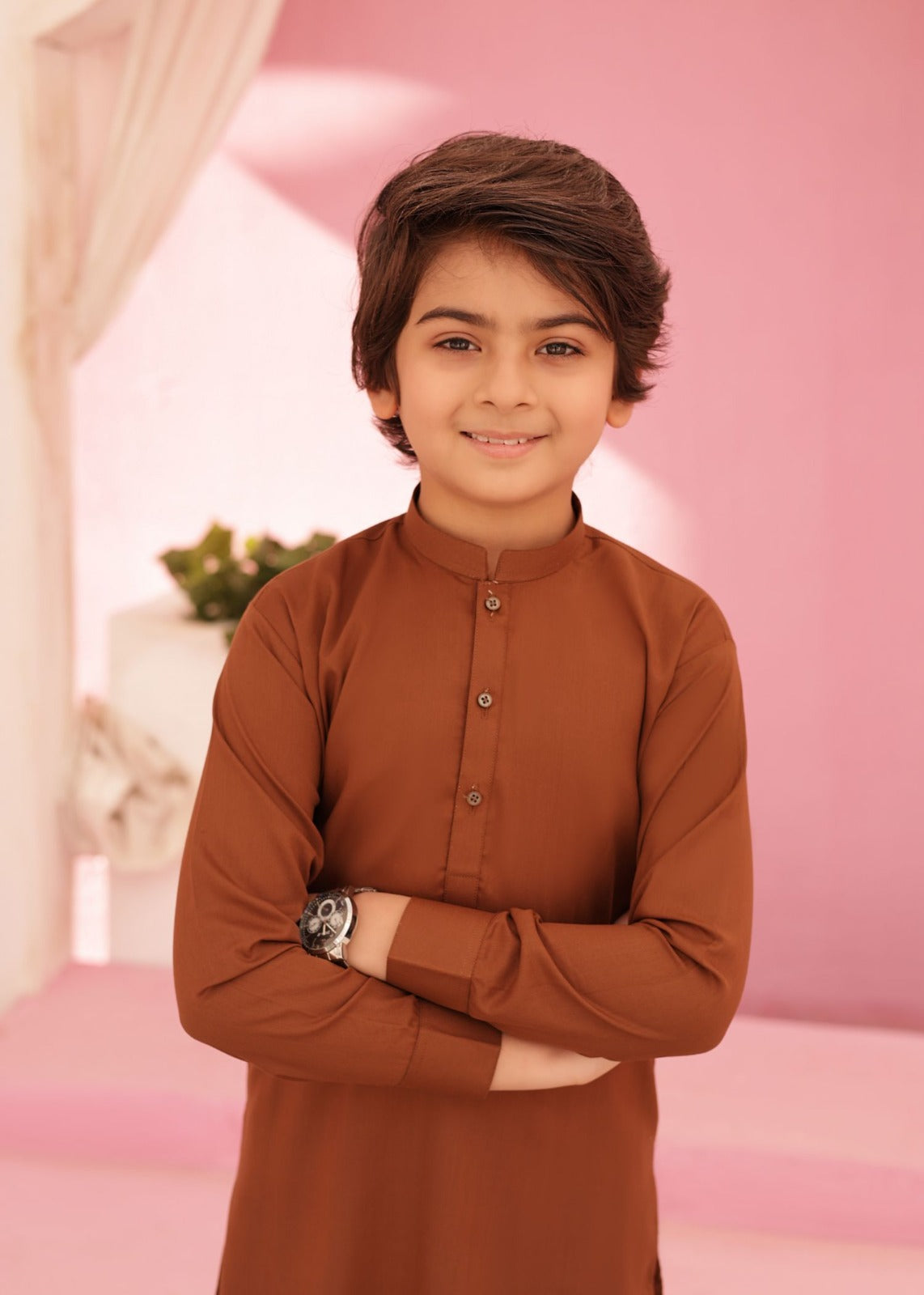 Melon Rust Kurta Trouser-AH 044