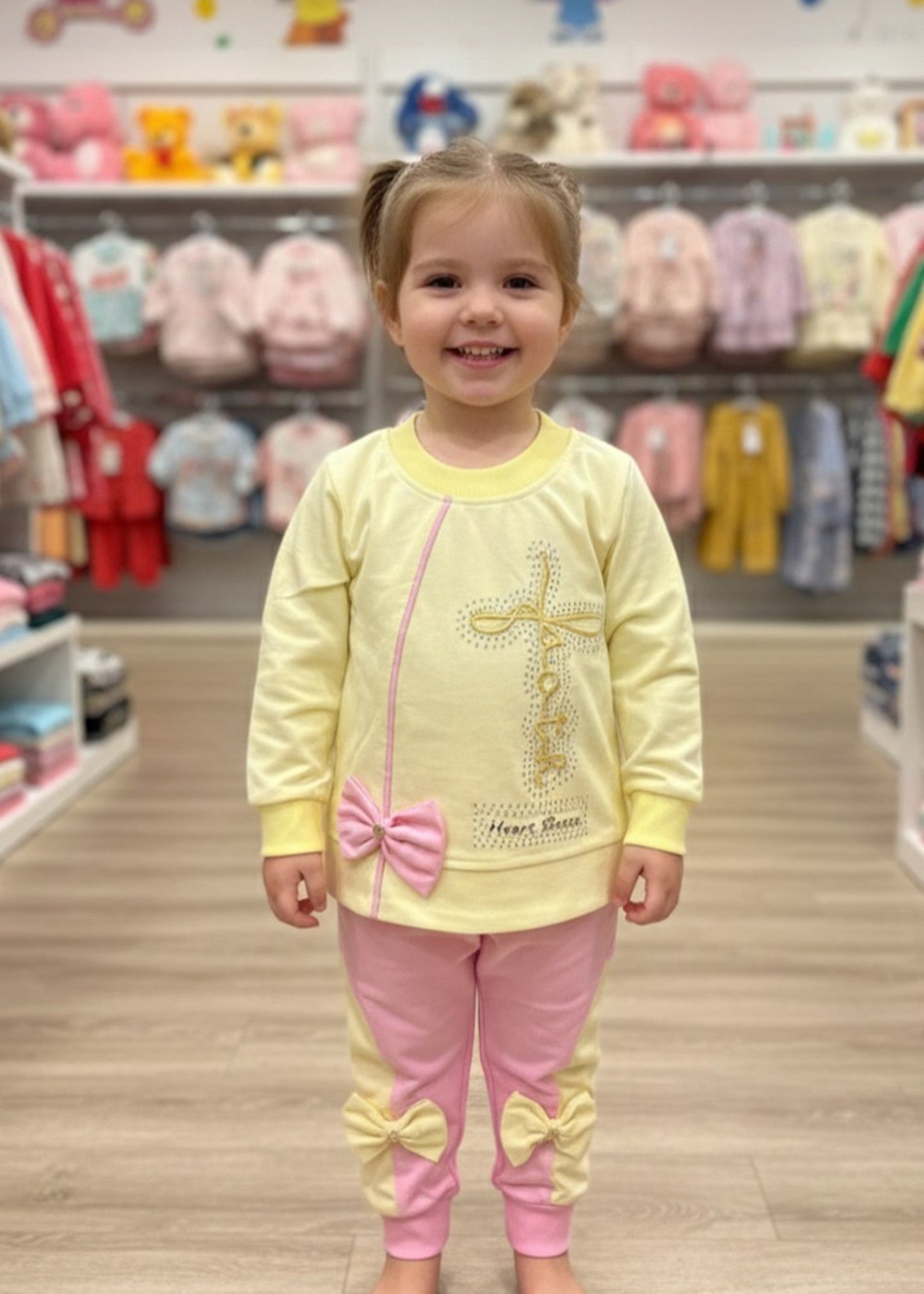 Yellow 2 Pcs Hoodie Suit KH 028