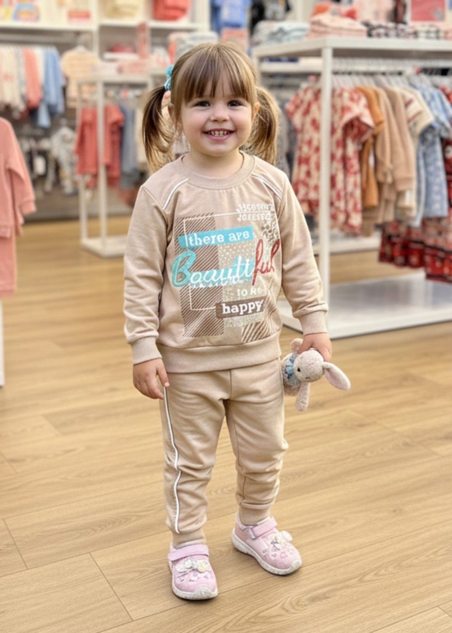 Khaki Brown 2 Pcs Sweatshirt Set KH 030