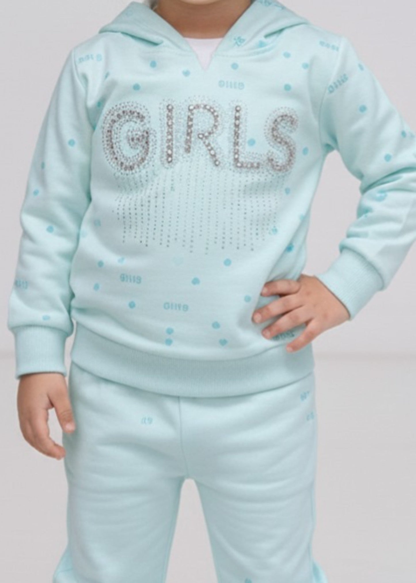Light Blue 2 Pcs Hoodie Suit KH 025