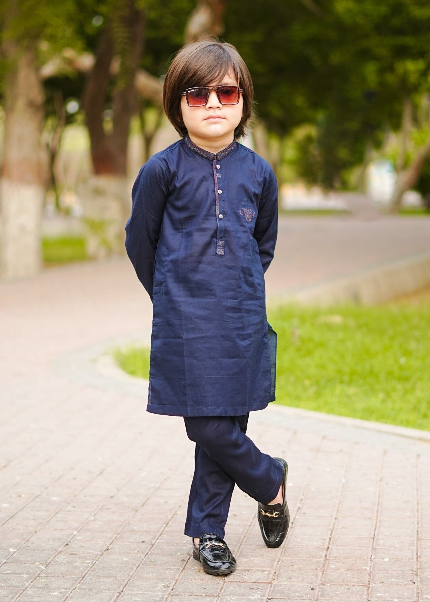 Navy Blue Kurta Trouser-AH 049