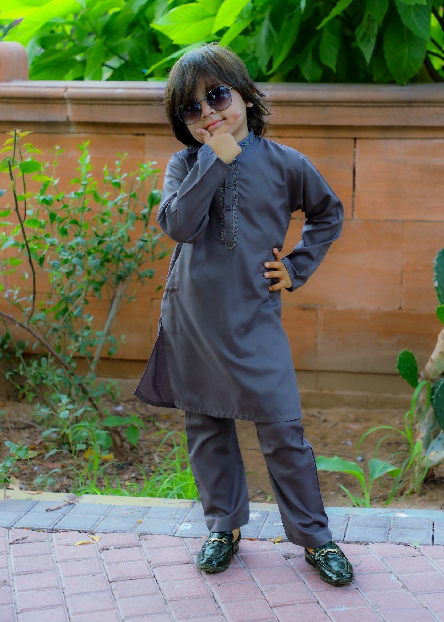 Lavender Grey Kurta Trouser - KE 027