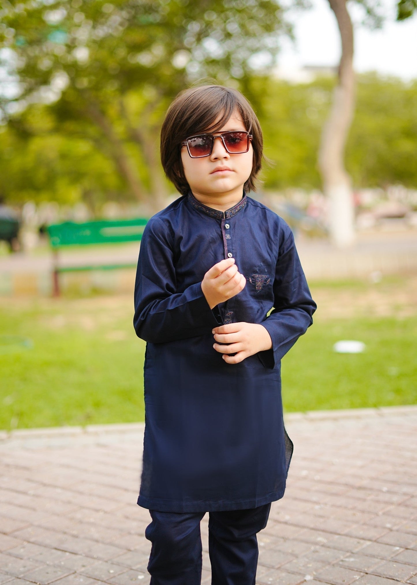 Navy Blue Kurta Trouser-AH 049