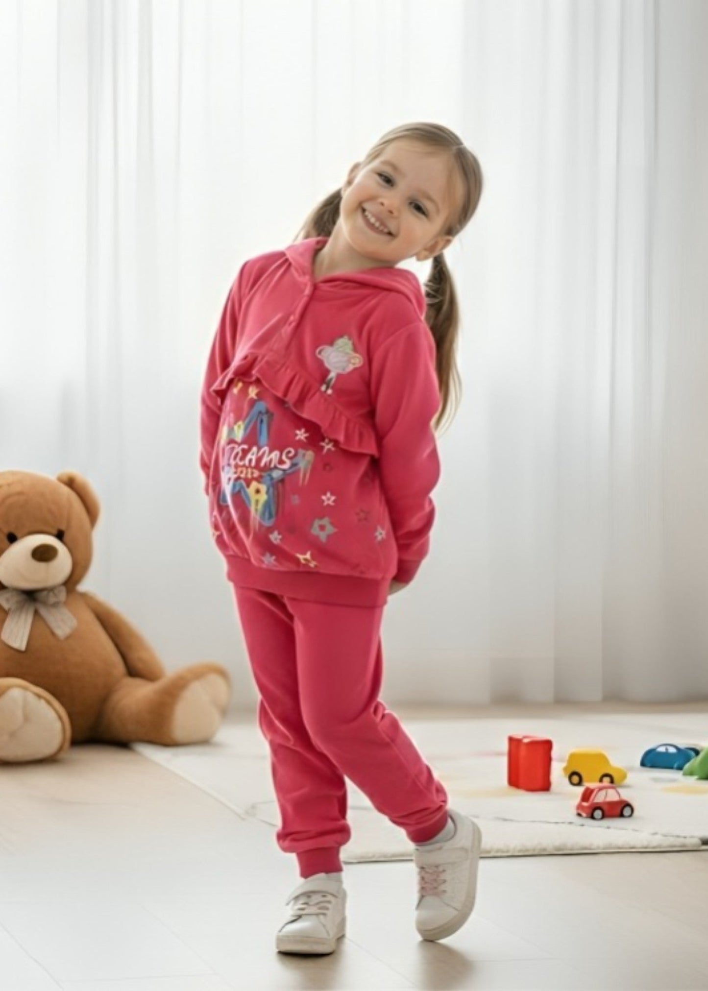 Taffy Pink 2 Pcs Hoodie Suit KH 016