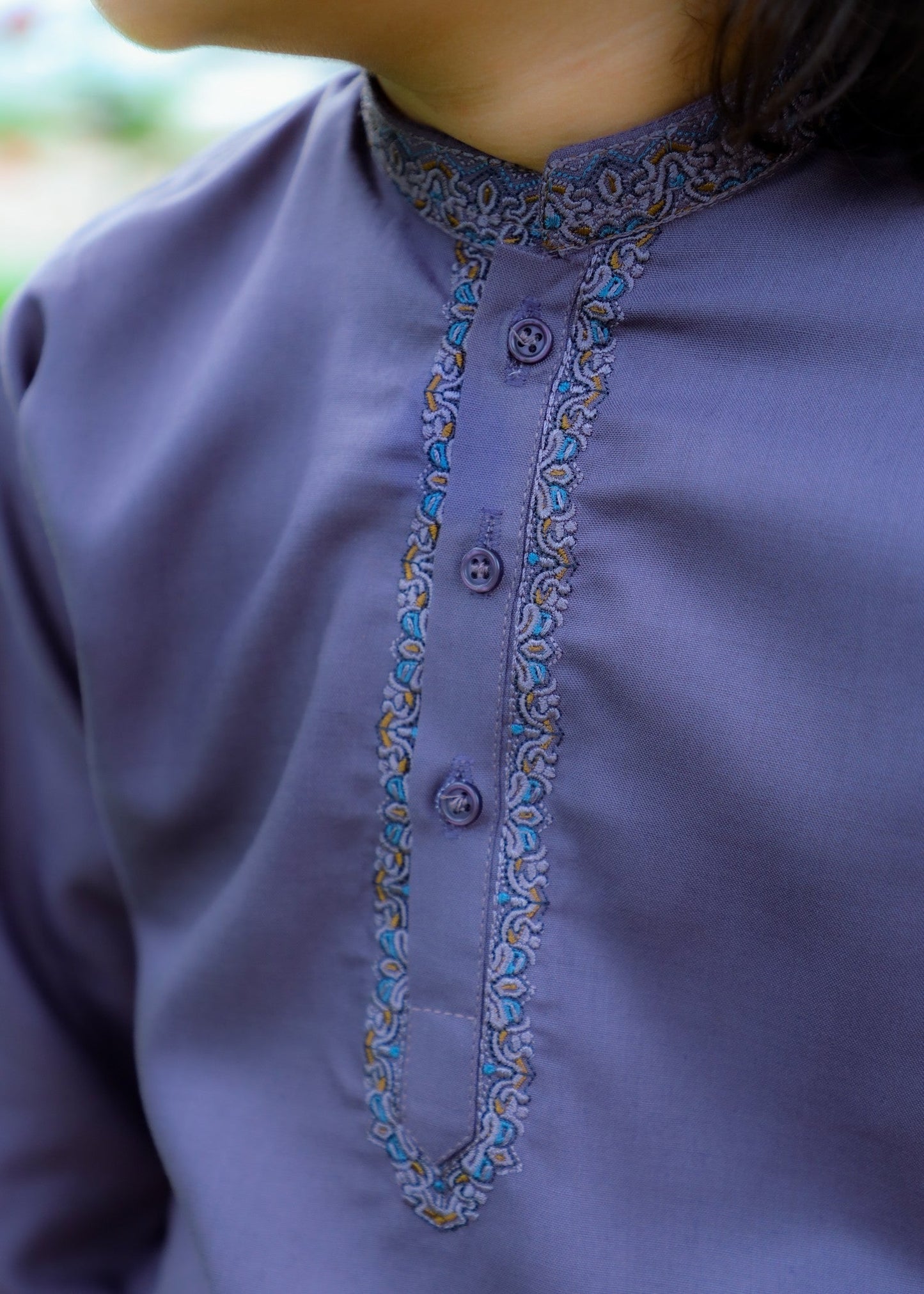 Lavender Grey Kurta Trouser - KE 027