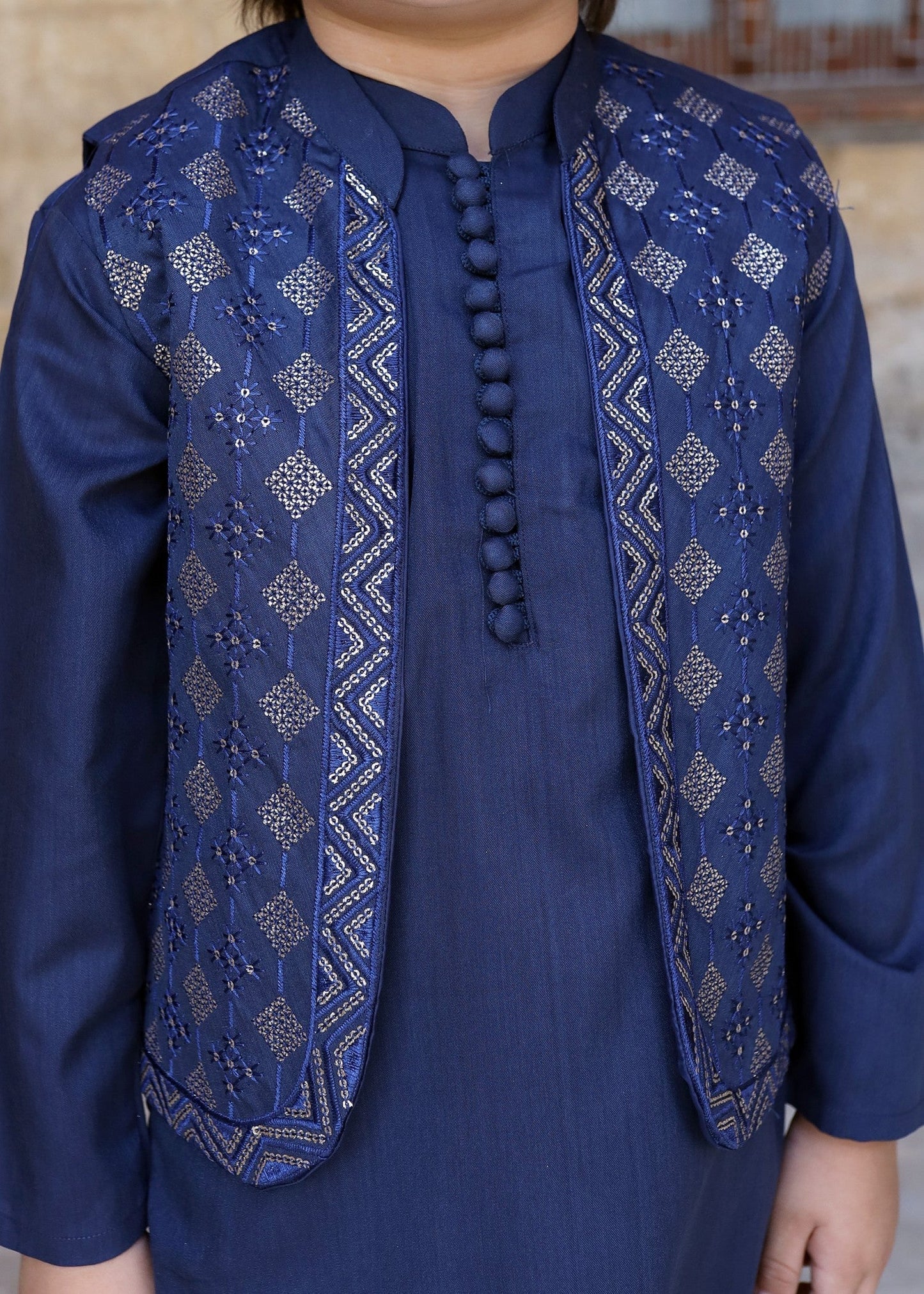 Midnight Blue Waistcoat Suit KC 051