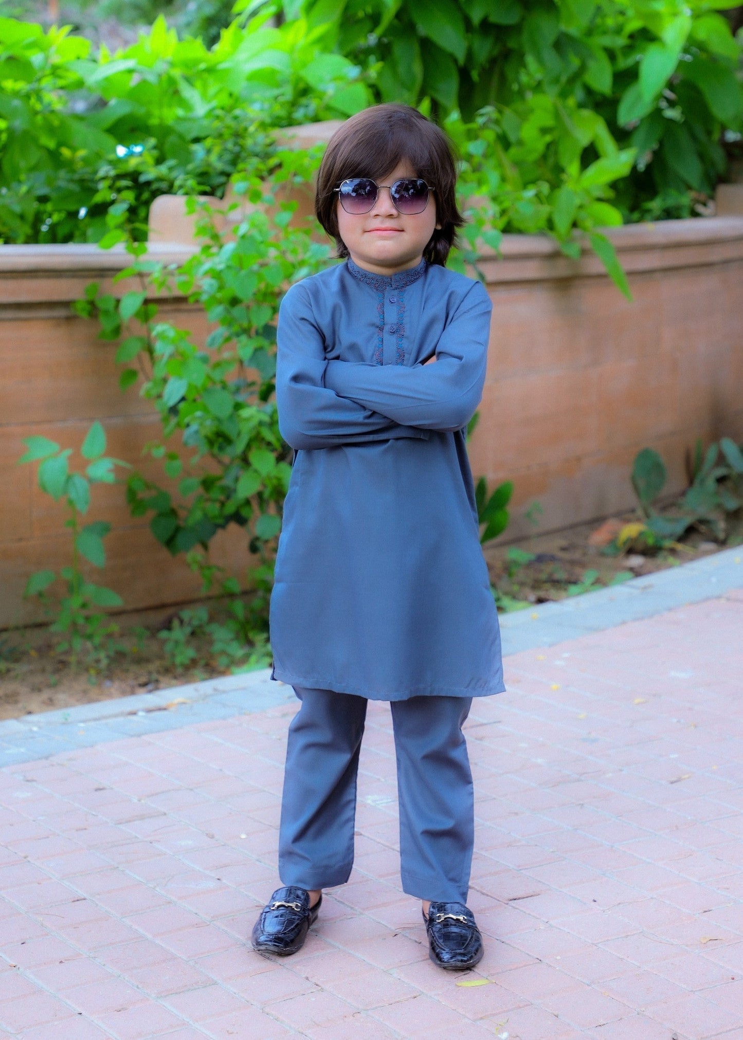 Cornflower Blue Kurta Trouser - KE 025