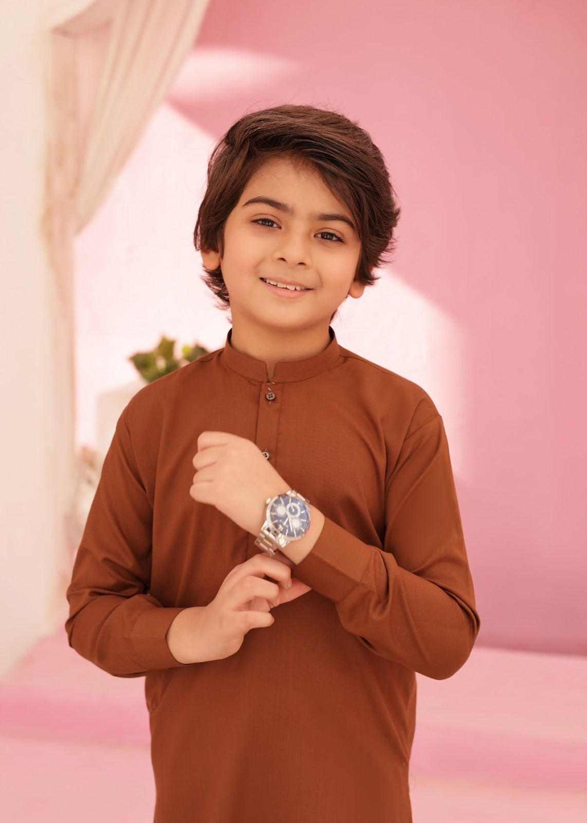 Melon Rust Kurta Trouser-AH 044