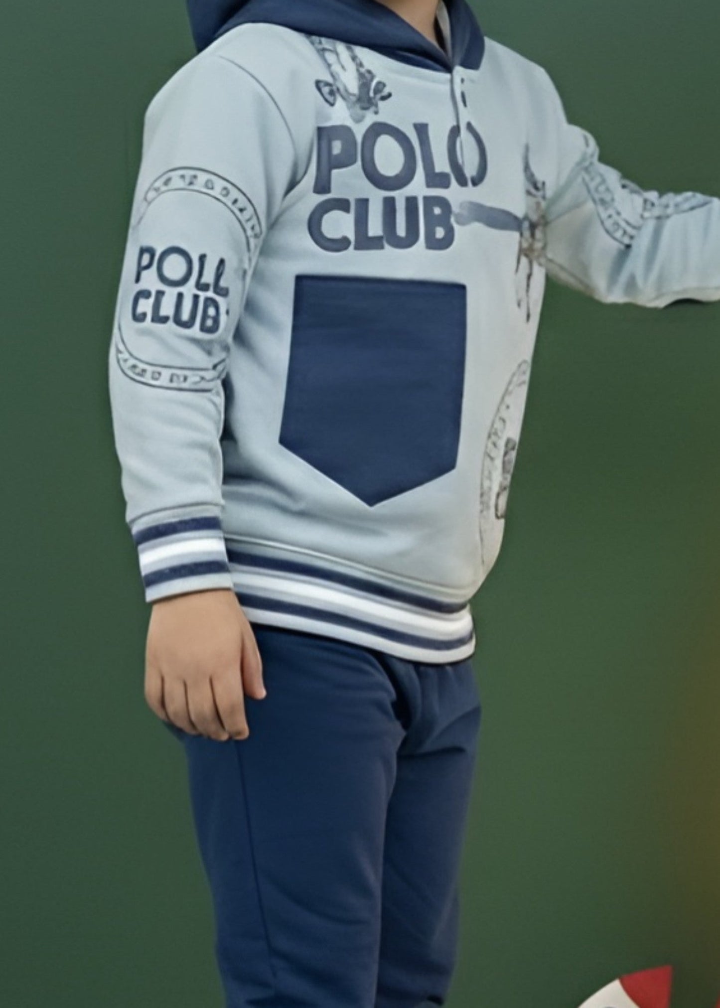 Cloud Blue 2 Pcs Hoodie Set KH 012